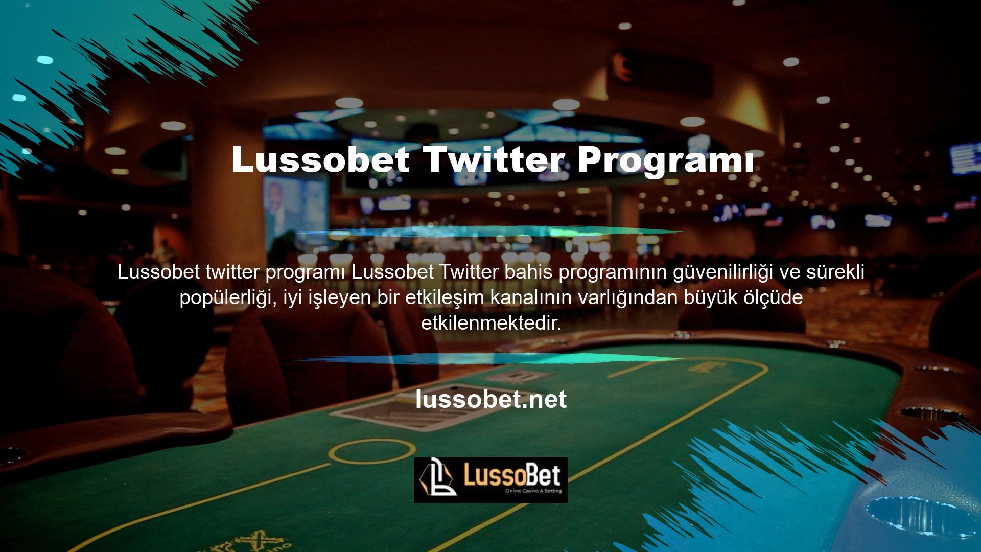 Bazen Lussobet, Twitter bahisleri için canlı destek sağlayabilir